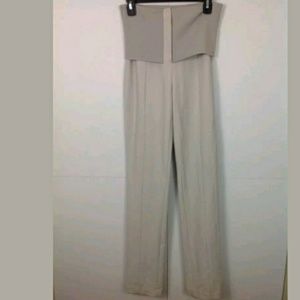 TIBI Structured Design Dress Pants Stone color